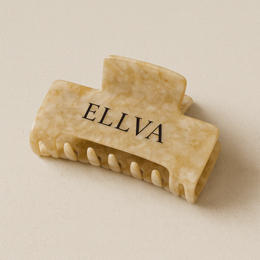 Ellva Marmor Kloklemme – Elfenbensbeige